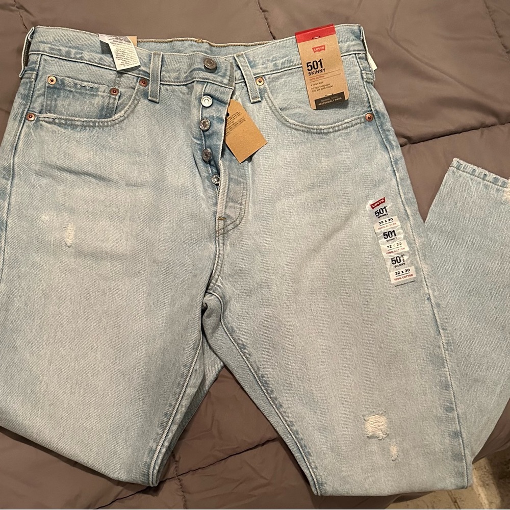 501 skinny high rise Levis
